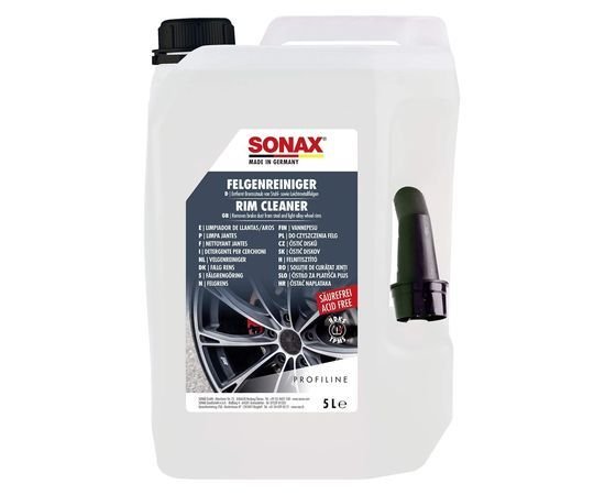 Бескислотный очиститель легкосплавных и стальных дисков 5 л SONAX PROFILINE Felgenreiniger säurefrei (230500)