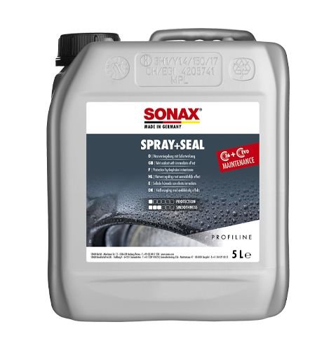 Влажное уплотнение при мойке автомобиля Sonax Spray + Seal 5л (243500)