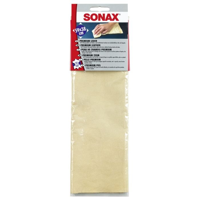 Салфетка из натуральной кожи премиум класса 59х38 см SONAX Premiumleder (416300)
