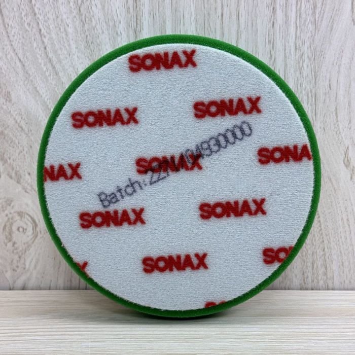 Полировальный круг для автомобилей Sonax зеленый, средней жесткости 160мм (493000)