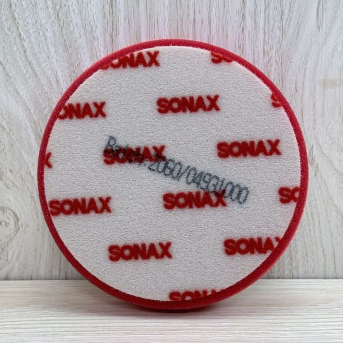 Полировальный круг для автомобилей Sonax красный, жесткий 160мм (493100)