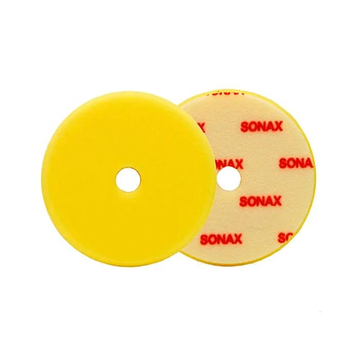 Полировальный круг средней твердости желтый 143 мм SONAX Dual Action FinishPad (493341)