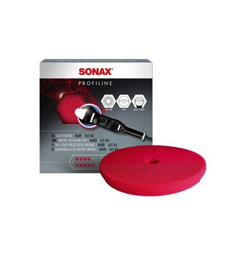 Полировальный круг твёрдый красный 165мм SONAX Dual Action Cut Pad (493441)