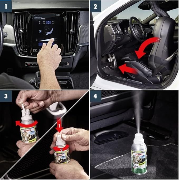 Очиститель кондиционера антибактериальный с ароматом лимона Sonax Clima Clean Green Lemon 100мл (323400)