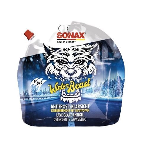 Готовая жидкость в бачок омывателя Sonax WinterBeast Antifrost+Klarsicht зимний -20 °C 3л (135441)