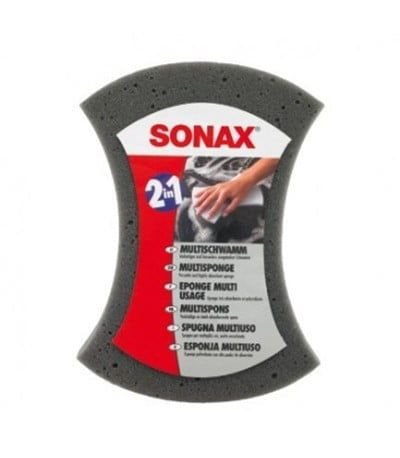 Губка + антимошка 2 в 1 для мойки авто SONAX MultiSponge двухсторонняя (428000)