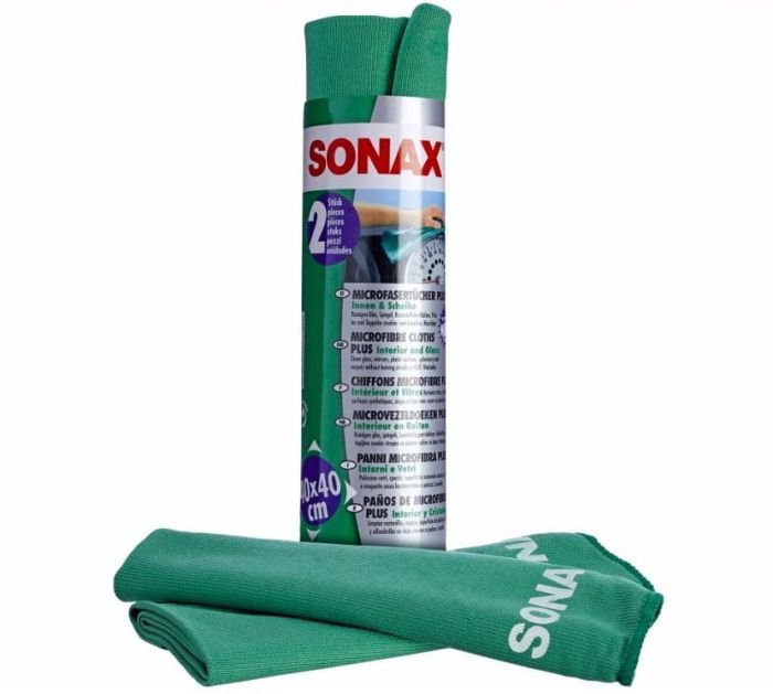 Набор салфеток (2шт) из микрофибры для салона SONAX 40х40 (416541)