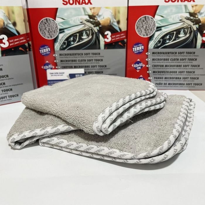 Мягкая салфетка из микрофибры Sonax Microfasertuch soft touch 3шт (451000)