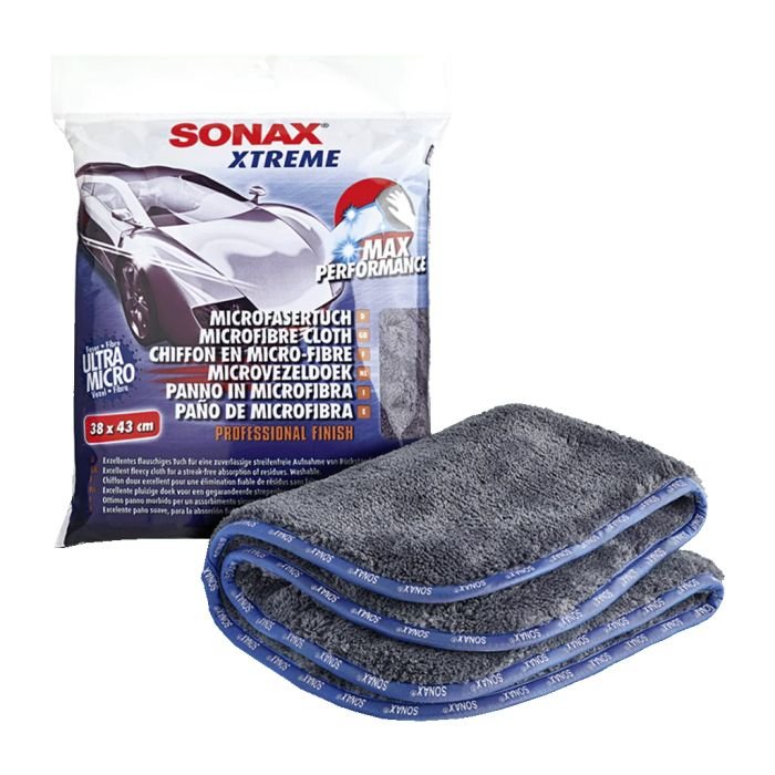 Профессиональная микрофибра Sonax Extreme для лакокрасочного покрытия 38х43 см (416341)