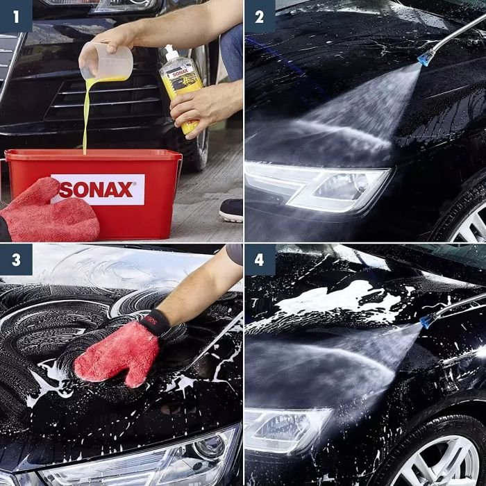 Автошампунь-концентрат с воском SONAX Wash and Wax 500 мл (313200)