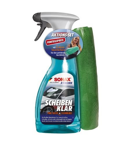 Очиститель стекла SONAX Xtreme NanoPro 500мл + 2 салфетки из микрофибры Рекламный набор (238841)