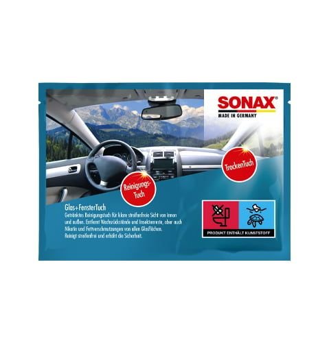Салфетка для удаления воска со стекла Sonax Glas+Fenstertuch 1шт (418100)