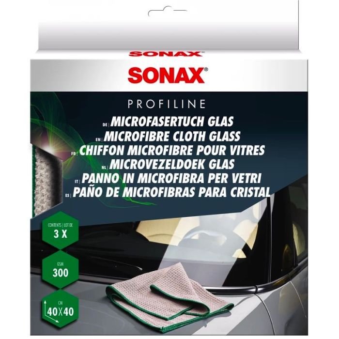 Салфетки из микрофибры Sonax Profiline для стекла 40 x 40 см 3шт (451541)