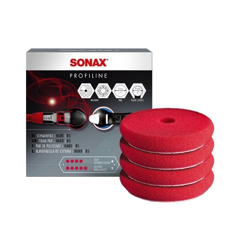 Поролоновый жесткий круг Sonax Profiline Schaumpad Hart 85мм 4шт (494200)