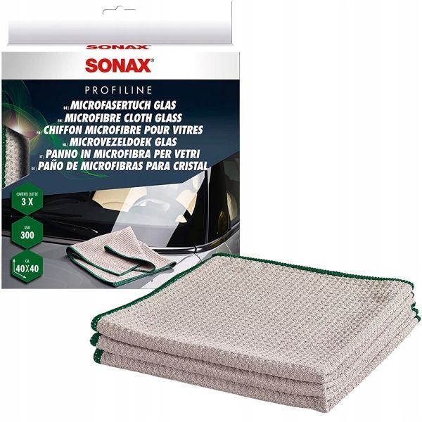 Салфетки из микрофибры Sonax Profiline для стекла 40 x 40 см 3шт (451541) Салфетки из микрофибры Sonax Profiline для стекла 40 x 40 см 3шт (451541)