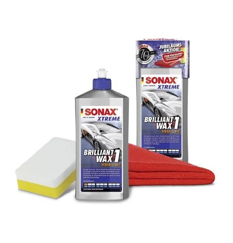Жидкий твердый воск Sonax XTREME Brilliantwax 1 промо набор 500мл (201841)