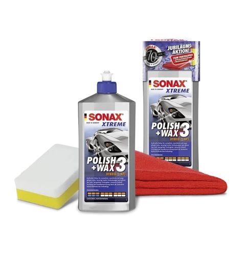 Мощный полироль Sonax XTREME Brilliantwax 3 промо набор 500мл (202841)